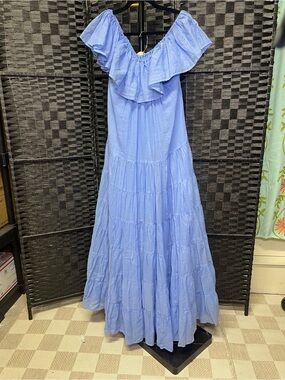 erika pena blue dress Vale Maxi Dress